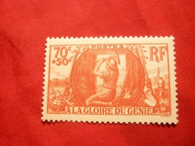 Serie- Pt.gloria formatiunilor geniu militare 1939, Franta ,1 val. foto