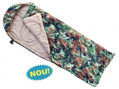 Sac / saci Dormit Baracuda S1 Clasic Pufos ( Camping , Pescuit ) Model Camuflaj Frunza Foarte Mare 2,3 Metri Lungime 80 Latime Material de Calitate foto