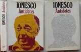 Eugen Ionescu , Eugene Ionesco , Antidotes ,1977, autograf catre Lucia Demetrius