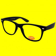 WAYFARER rame de vedere CAUCIUCATE nerd geek lentile transparente stil retro vintage 80&amp;#039;s sexy pentru examen party stil zara foto