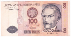 Peru bancnota 100 intis 1987 foto