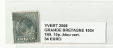 ANGLIA 1924 - 169.10.-BLEU VERT. STAMPILAT