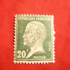 Timbru 20 C Pasteur , verde ,1923 Franta