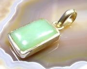 PANDANT DAMA ARGINT 925 CU PERUVIAN OPAL NATURAL VERDE AQUA DREPTUNGHI foto