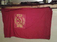 Vintage-Steag drapel Comunist PCR foto