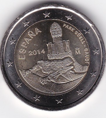 Spania 2 euro 2014 comemorativa, UNC foto