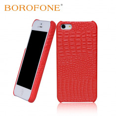 Husa piele BOROFONE Crocodile back cover, iPhone 5 / 5s cu aspect de piele crocodil, rosie, LIVRARE GRATUITA prin posta la plata cu cardul foto