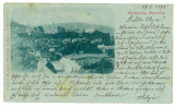 949 - SIGHISOARA, Panorama, Litho, Romania - old postcard - used - 1898, Circulata, Printata