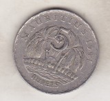 bnk mnd Mauritius 5 rupii 1991