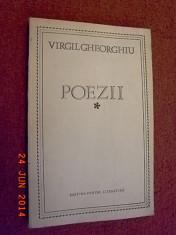 Poezii - Virgil Gheorghiu (dedicatie, autograf) foto