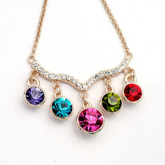 Colorful CZ Zircon fashion pendant necklace (Cod 60) foto