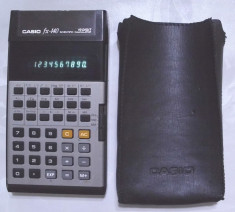 calculator vechi foarte rar Casio FX-140 de colectie stiintific anii 70 vintage functional foto