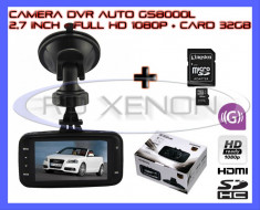 CARD 32GB + CAMERA VIDEO DVR AUTO MARTOR ACCIDENT GS8000L, FULL HD 1080p, SENZ G foto