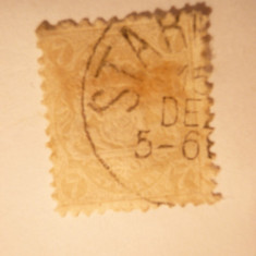 Timbru 7 Kr.1870 ,gri-violet ,Bavaria , stamp.