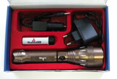 Lanterna Skyfire SK-9097 Tip Led-Q5 de 240 Lumeni,cu acumulator si incarcator foto