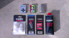 PACHET PROMO - 1 x BRICHETA TIP ZIPPO + 1 x BENZINA ZIPPO + 1 x SET PIETRE ZIPPO + 1 x FITIL ZIPPO + 1 x BUMBAC ZIPPO foto