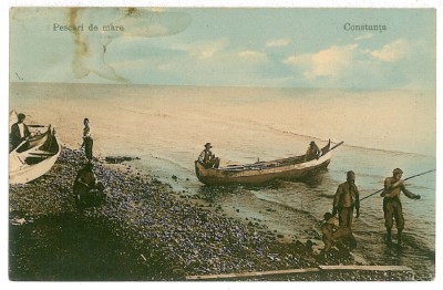 236 - CONSTANTA, fishermen, Romania - old postcard - unused foto
