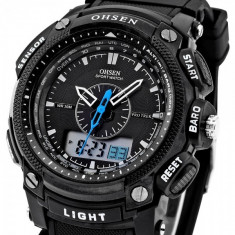 Ceas Barbatesc Sport Ohsen Model 2014 Alarma Cronograf Afisaj Dual - Cadoul Ideal foto