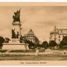 908 - BUCURESTI, Statue Bratianu, Romania - old postcard - unused