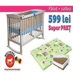 Pachet PROMOTIONAL patut balansoar si saltea c-b-c 7 cm foto