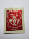 Insigna-Ecuson rara culturala - Comedie-Structura-Expresie Tulcea 18-19.IV 1981, Romania de la 1950