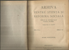 (B) ARHIVA PENTRU STIINTA SI REFORMA SPECIALA foto