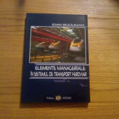 ELEMENTE MANAGERIALE IN SISTEMUL DE TRANSPORT FEROVIAR - I. Buciuman -2002, 274p