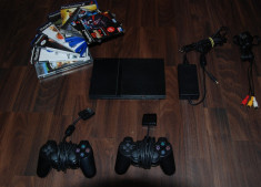 Consola Sony PlayStation 2 + 6 jocuri originale DvD + 64 MB Memory Card + 8 Memory Card foto