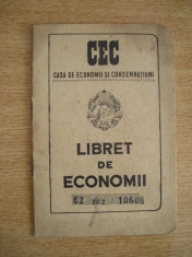 BDA S3 - LIBRET DE ECONOMII - 1952 - PIESA DE COLECTIE foto