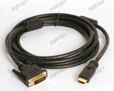 Cablu DVI-HDMI, 1,8m, cu bobina antiparaziti - 127968 foto