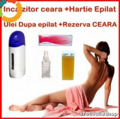 KIT EPILARE EPILAT APARAT CEARA UNICA FOLOSINTA INCALZITOR+ULEI foto