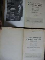 STUDII ISTORICE GRECO-ROMANE = D.RUSSO // SET DOUA VOLUME, 1939, ILUSTRATE foto