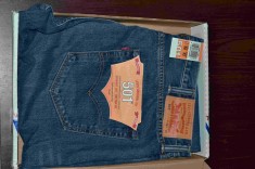 Blugi Levi&amp;#039;s 501 originali model clasic drept albastru 38/32 foto