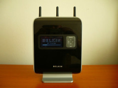 ROUTER WIRELESS Belkin N1 Vision 300 Mbps 4 Port Gigabit Wireless N Router F5D8232-4.TESTAT, PERFECT FUNCTIONAL. foto