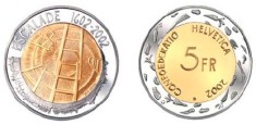 ELVETIA MONEDE COMEMORATIV 5 Franken 2002 KM-98 ESCALADE GENEVE UNC