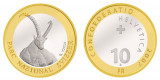 ELVETIA MONEDE COMEMORATIV 10 Franken 2007 KM-118 SWISS NATIONAL PARC: IBEX UNC, Europa