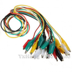 10pcs 50cm Double-ended Crocodile Clips Cable Alligator Jumper Wire Test Leads (FS00461) foto