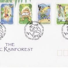 AUSTRALIA 2002 BASME,LEGENDE - MAGIC RAINFOREST FDC