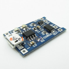 5V Micro USB 1A 18650 Lithium Battery Charging Board Charger Module+Protection (FS00456) foto