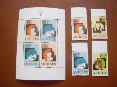 Antilele Olandeze 1981 copii mi 453-456 + bl.18 MNH foto