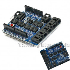 Arduino UNO MEGA Duemilanove Sensor Shield V4 Digital Analog Module Servo Motor (FS00484) foto