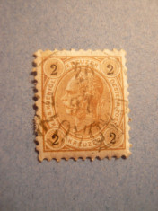 Timbru 2 Kr. circulat 1894 Austria , stampila Radauti-Bucovina. Stampila frumos centrata foto