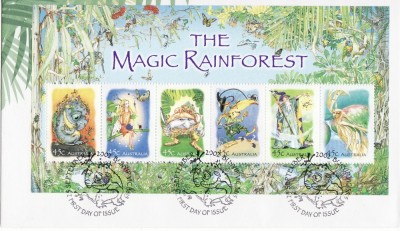 AUSTRALIA 2002 BASME,LEGENDE - MAGIC RAINFOREST FDC foto