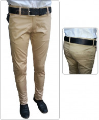 Pantaloni Zara Man crem Slimfit Office Casual Nunta Petrecere Model 2014 Editie Limitata foto