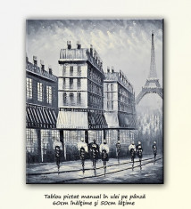OFERTA! PRET MINIMAL! Paris - alb/negru 6 - 60x50cm, livrare gratuita in 24h foto