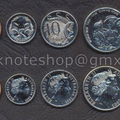 AUSTRALIA █ SET DE MONEDE █ 1+2+5+10+20+50 Cents █ 1980-2005 █ UNC