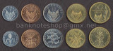 RUANDA RWANDA █ SET COMPLET DE MONEDE █ 1, 5, 10, 20, 50 Francs █ 1977-1987 UNC