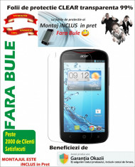 Folie de protectie Acer Liquid E2 Clear MONTAJ iNCLUS in Pret foto