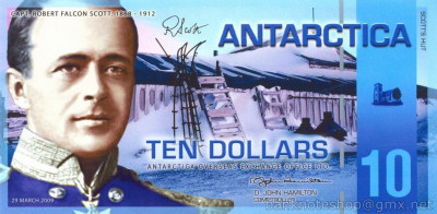 ANTARCTICA █ bancnota █ 10 Dollars █ 2009 █ UNC █ necirculata █ polymer foto