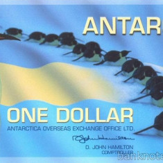 ANTARCTICA █ bancnota █ 1 Dollar █ 23.11.2007 █ UNC █ necirculata █ polymer